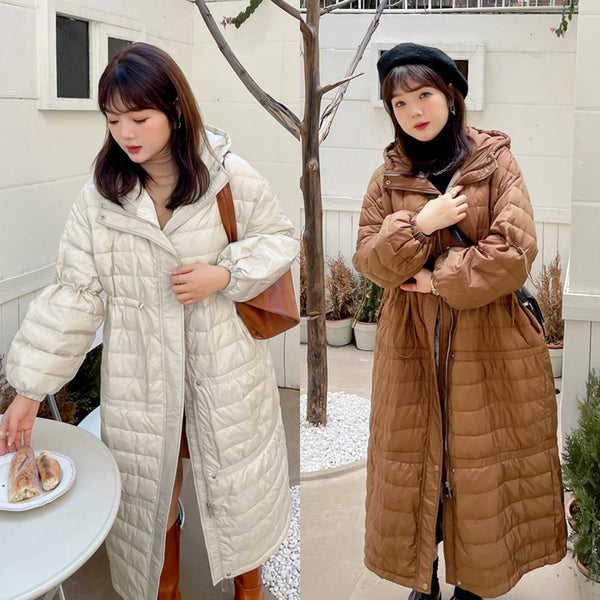 Plus Size Down Padded Long Winter Jacket (EXTRA BIG SIZE)