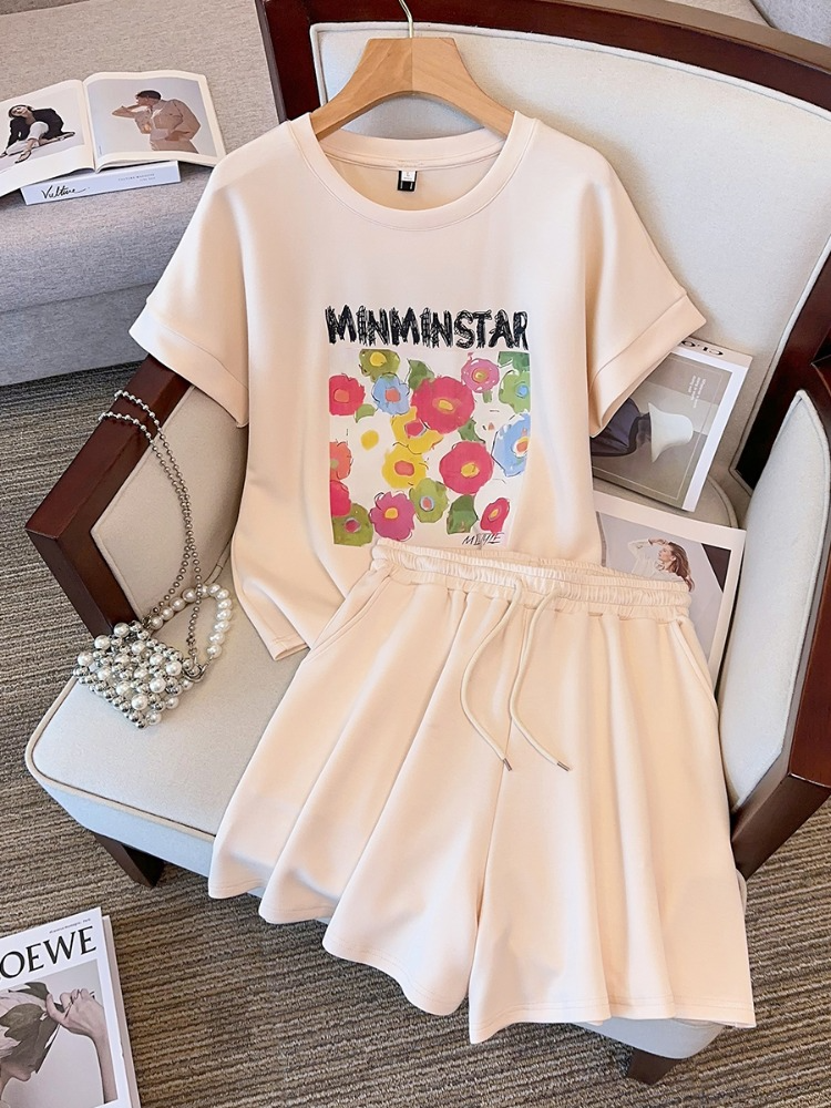 Matching t top shirt and shorts