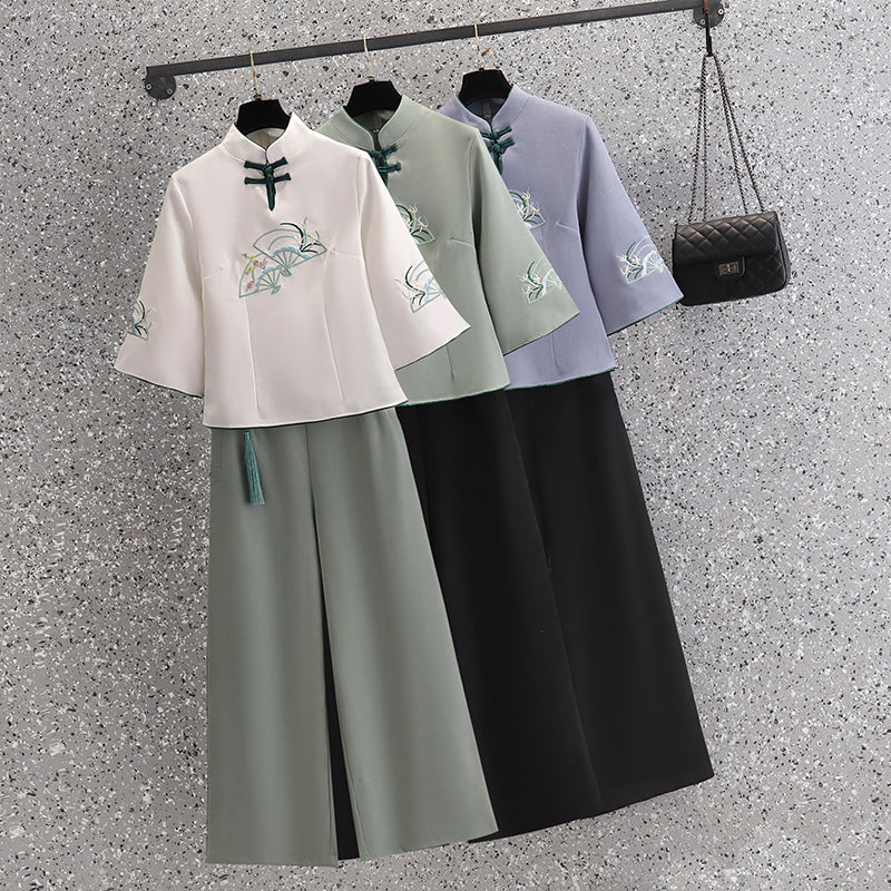 Cheongsam with pants top