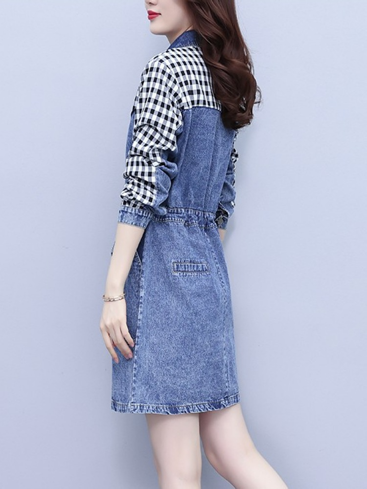 Full Size Zip Front Short Sleeve Denim Dress Plus Size