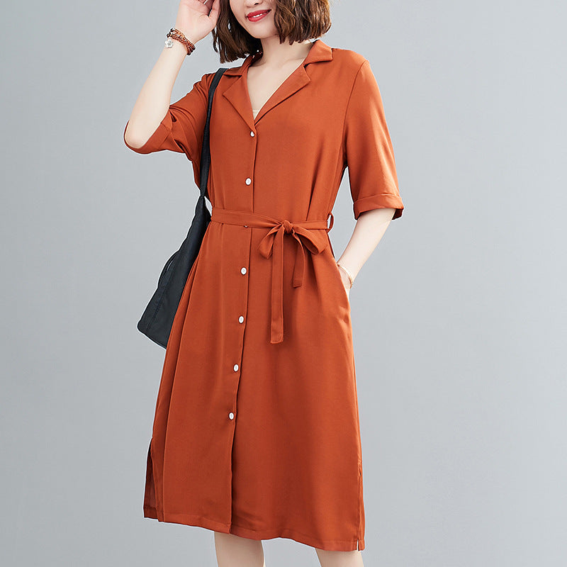 Plus Size Button Shirt Dress