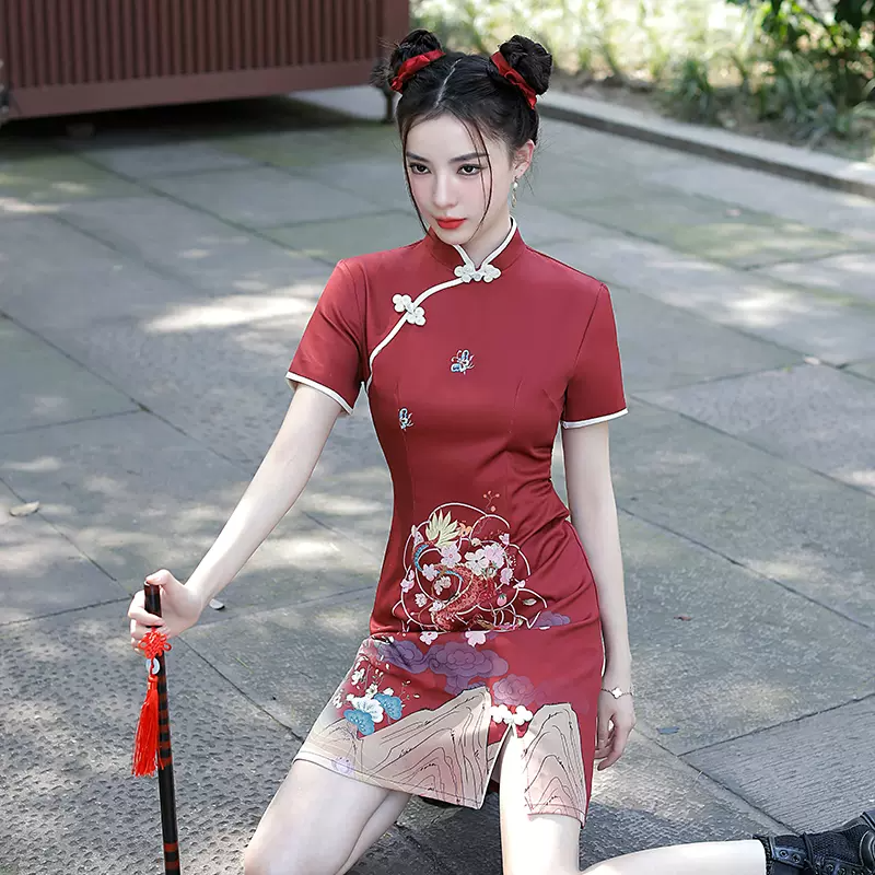 Chinese Qipao Dress Plus Size Chinese Style Plus Size Qibao Clothes  Cheongsam Modern Asian Ball