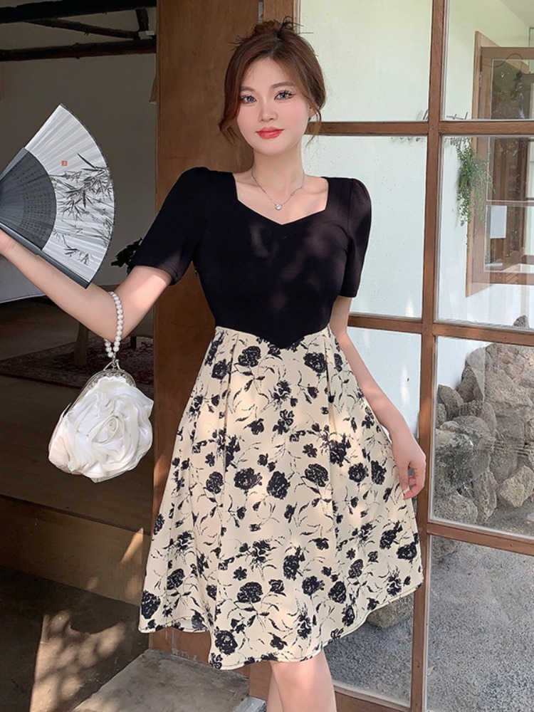 Plus Size Vintage Floral Lace Dress – Pluspreorder