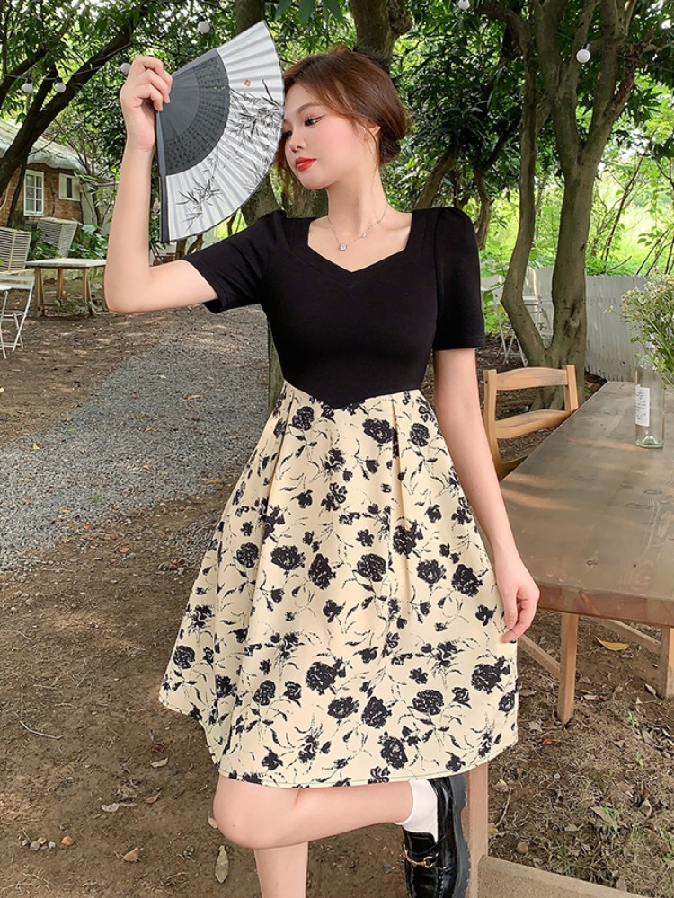 Plus Size Vintage Floral Lace Dress