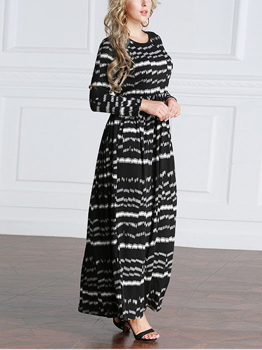 Casual striped shop maxi dress