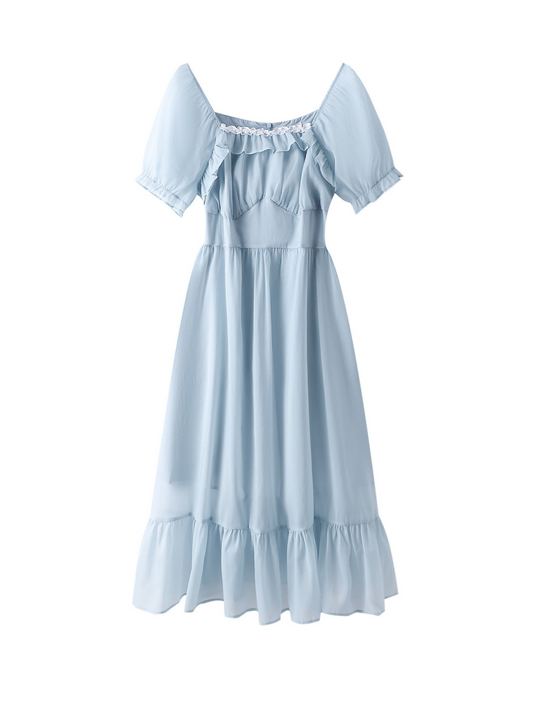 2XL-6XL) Plus Size Cottage Light Blue Dress (EXTRA BIG SIZE) Pluspreorder 2XL-6XL) Plus Size Cottage Light Blue Dress (EXTRA BIG SIZE) Pluspreorder