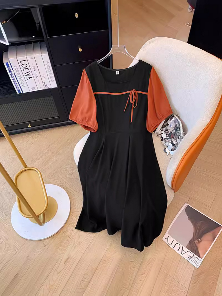 2XL-6XL) Plus Size Ribbon Korean Short Sleeve Dress (EXTRA BIG SIZE) –  Pluspreorder