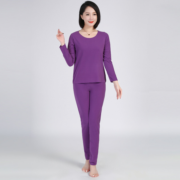 (2XL-8XL) Plus Size Winter Woolen Thermal Top And Pants Set (EXTRA BIG SIZE)