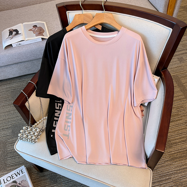 (3XL-6XL) Plus Size Icy Cooling Fabric Tunic T Shirt (EXTRA BIG SIZE)