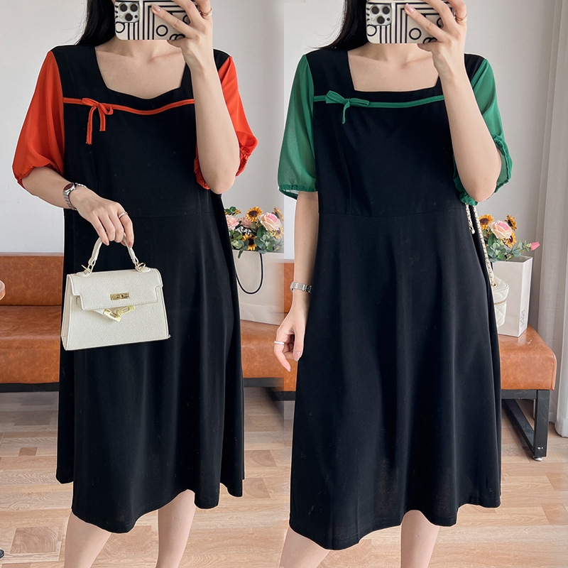 (3XL-9XL) Plus Size Korean Square Neck Dress (EXTRA BIG SIZE)