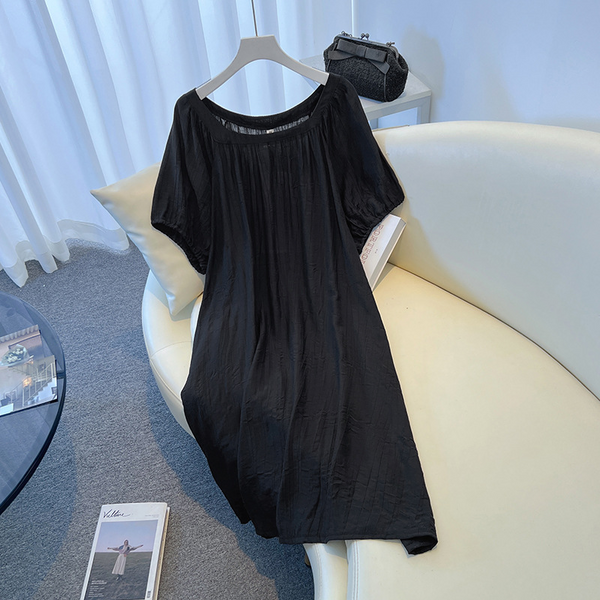 (3XL-9XL) Plus Size Square Neck Loose Dress (EXTRA BIG SIZE)