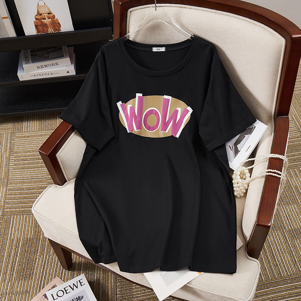 (4XL-8XL) Plus Size 100% Cotton Graphic Tunic T Shirt (EXTRA BIG SIZE)