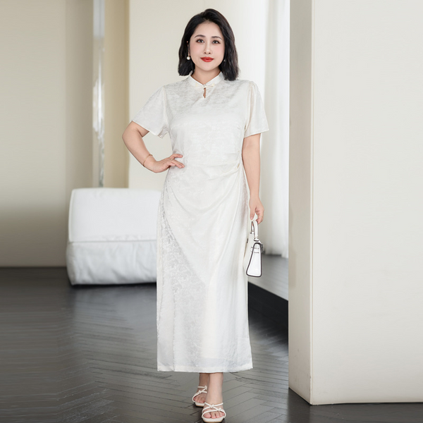 Extra Size (4XL-8XL) Plus Size Formal Modern Cheongsam Midi Dress (EXTRA BIG SIZE ...