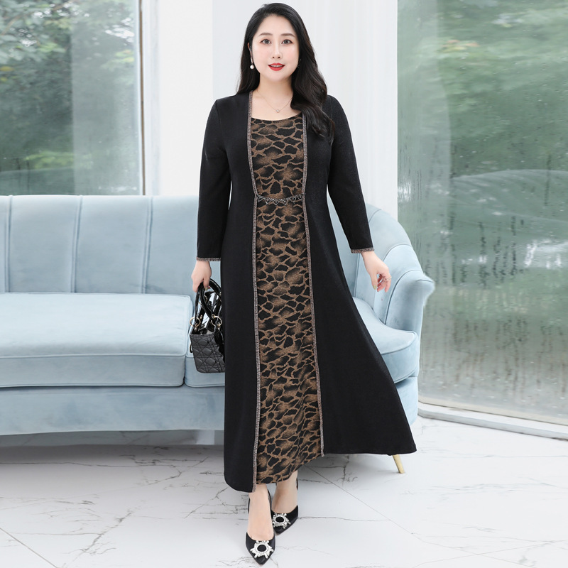 (4XL-8XL) Plus Size Knit 2-In-1 Dress (EXTRA BIG SIZE) – Pluspreorder