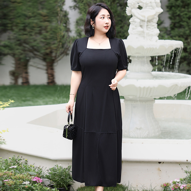 yellow plus size dress fashion nova 4XL-8XL) Plus Size Simple Square Neck Short Sleeve Midi Dress (EXTRA –  Pluspreorder