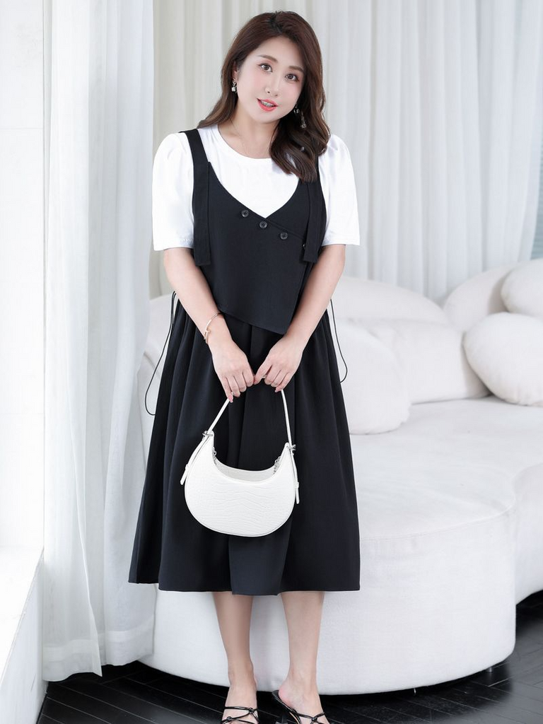 5XL 8XL Plus size korean mock 2 piece dress EXTRA BIG SIZE Pluspreorder