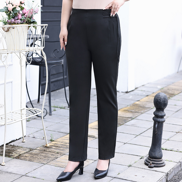 (L-6XL) Plus Size Chinese Buttons Formal Trousers