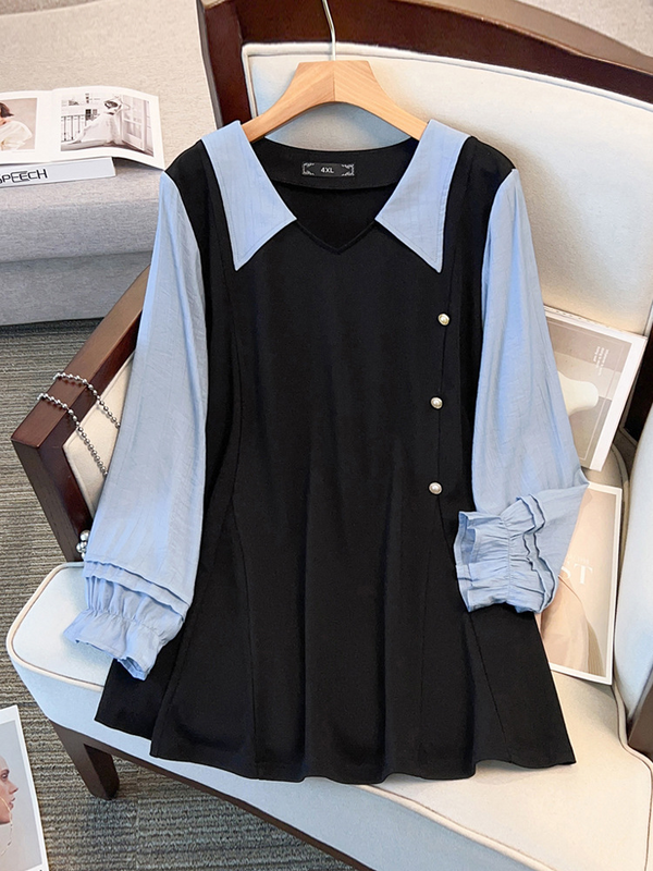 Plus Size 2-In-1 Work Long Sleeve Shirt (Extra Big Size)