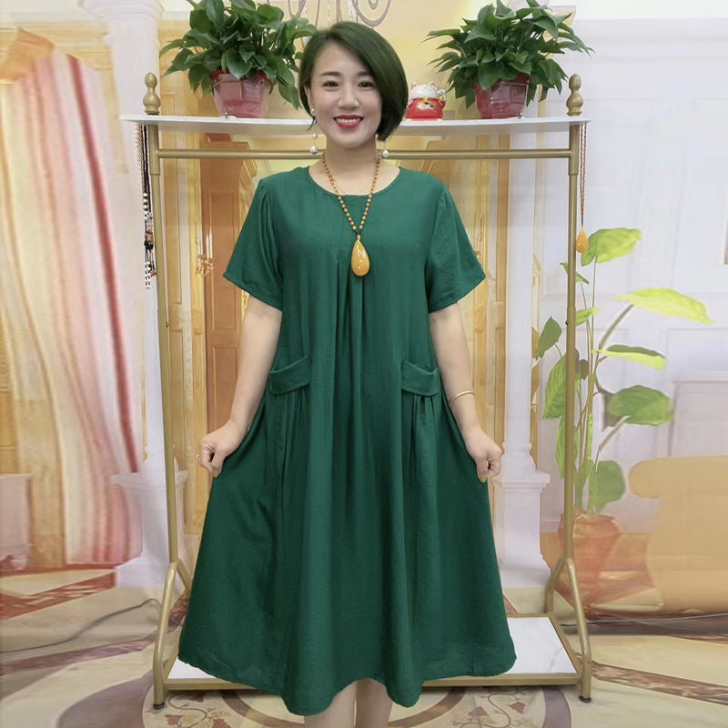 navy blue dress for baby girl Alex Evenings Plus Size Sequin A-line Long Dress in Green