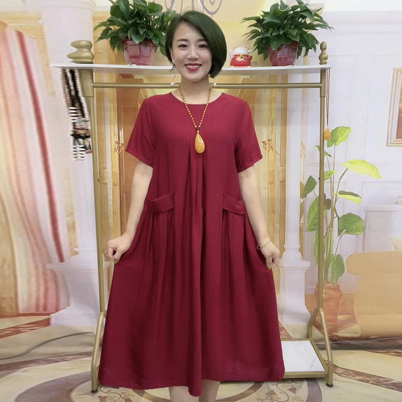 Plus Size Solid Colour A Line Dress Pluspreorder Plus Size Solid Colour A Line Dress Pluspreorder
