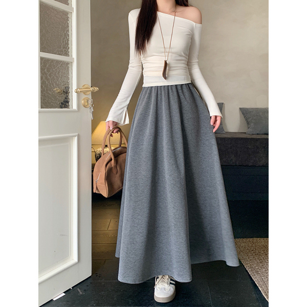 Plus Size A Line Sweater Skirt