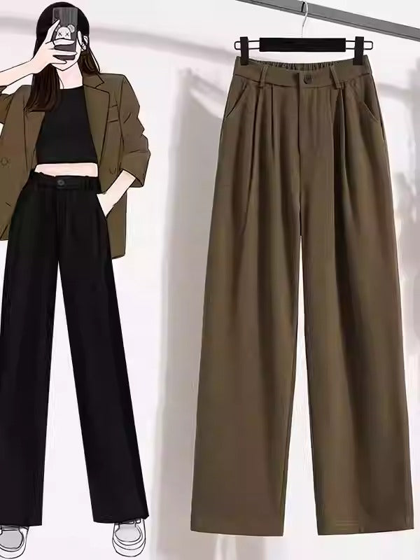 Plus Size Straight Trousers