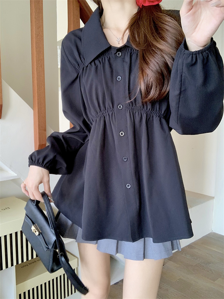 long sleeve peplum dress plus size Plus Size Long Sleeve Asymmetrical Peplum Sheath Dress In Black
