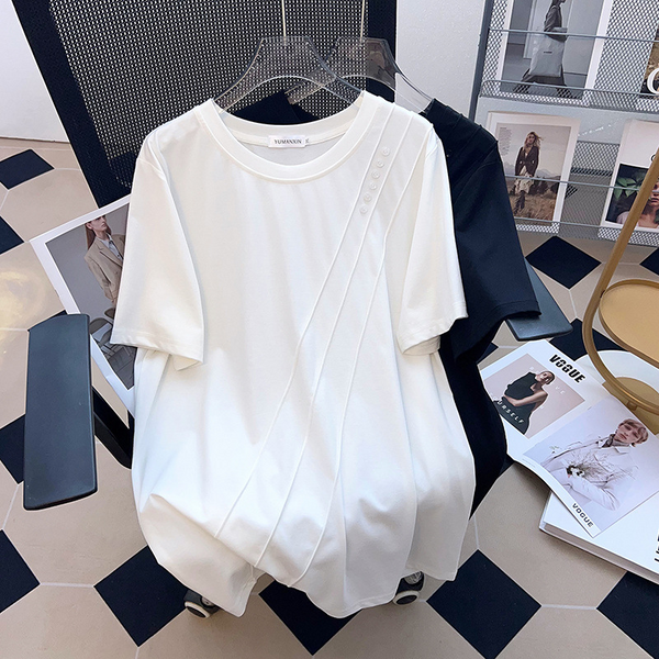 Plus Size Bias Tunic T Shirt (EXTRA BIG SIZE)
