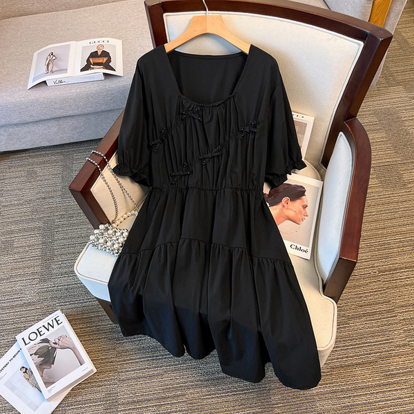 Plus Size Black Babydoll Dress (EXTRA BIG SIZE)
