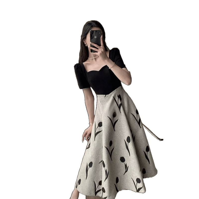 Plus Size Black Floral Sweetheart Fit And Flare Dress Pluspreorder Plus Size Black Floral Sweetheart Fit And Flare Dress Pluspreorder