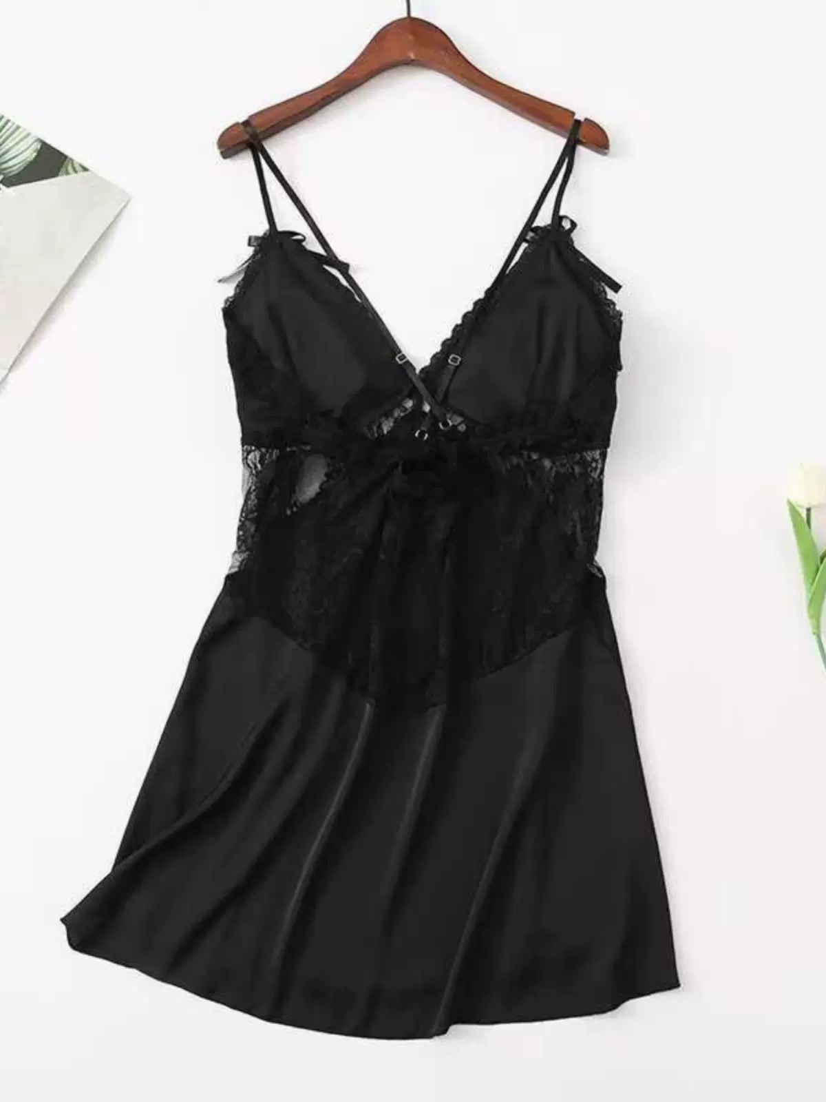 Plus Size Black Lace Sexy Lingerie Dress – Pluspreorder