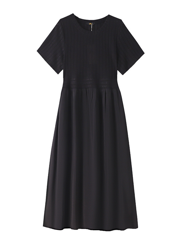 Plus Size Black Round Neck Dress (Extra Big Size) – Pluspreorder