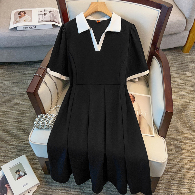 plus size polo shirt dress Plus Size Black White Polo Shirt Dress (EXTRA BIG SIZE) – Pluspreorder