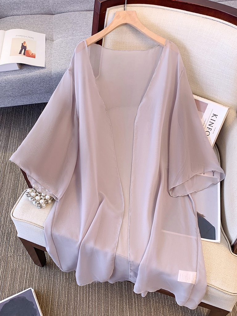 Plus Size Blue Dreamy Dress And Cardigan Set (EXTRA BIG SIZE ...