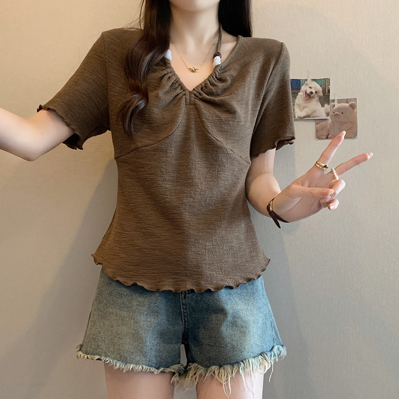Plus Size Bohemian Halter Short Sleeve Blouse