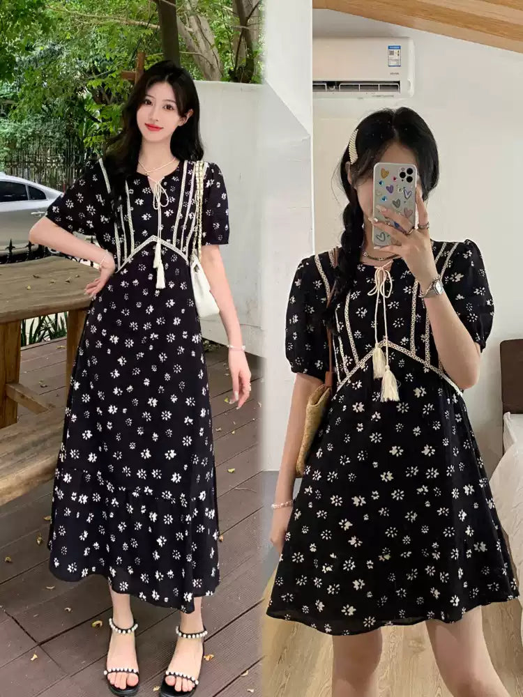Plus Size Boho Short Sleeve Dress