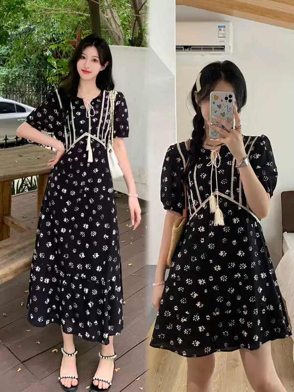Plus Size Boho Short Sleeve Dress