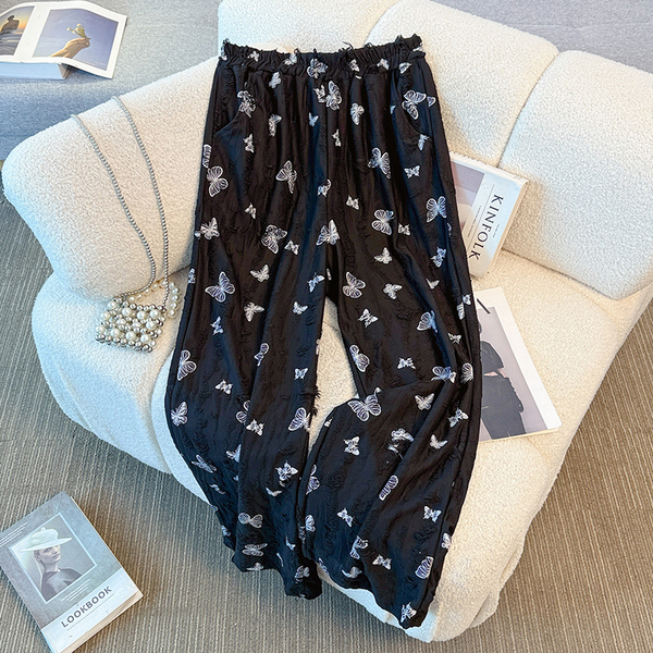 Plus Size Butterfly Wide Leg Pants (EXTRA BIG SIZE)