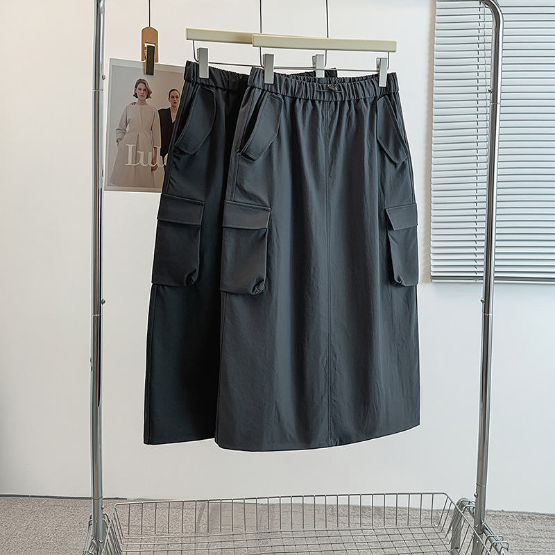 Plus Size Cargo Utility Skirt (Extra Big Size)