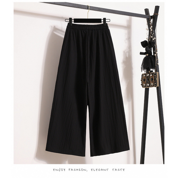 Plus Size Casual Ankle Length Palazzos