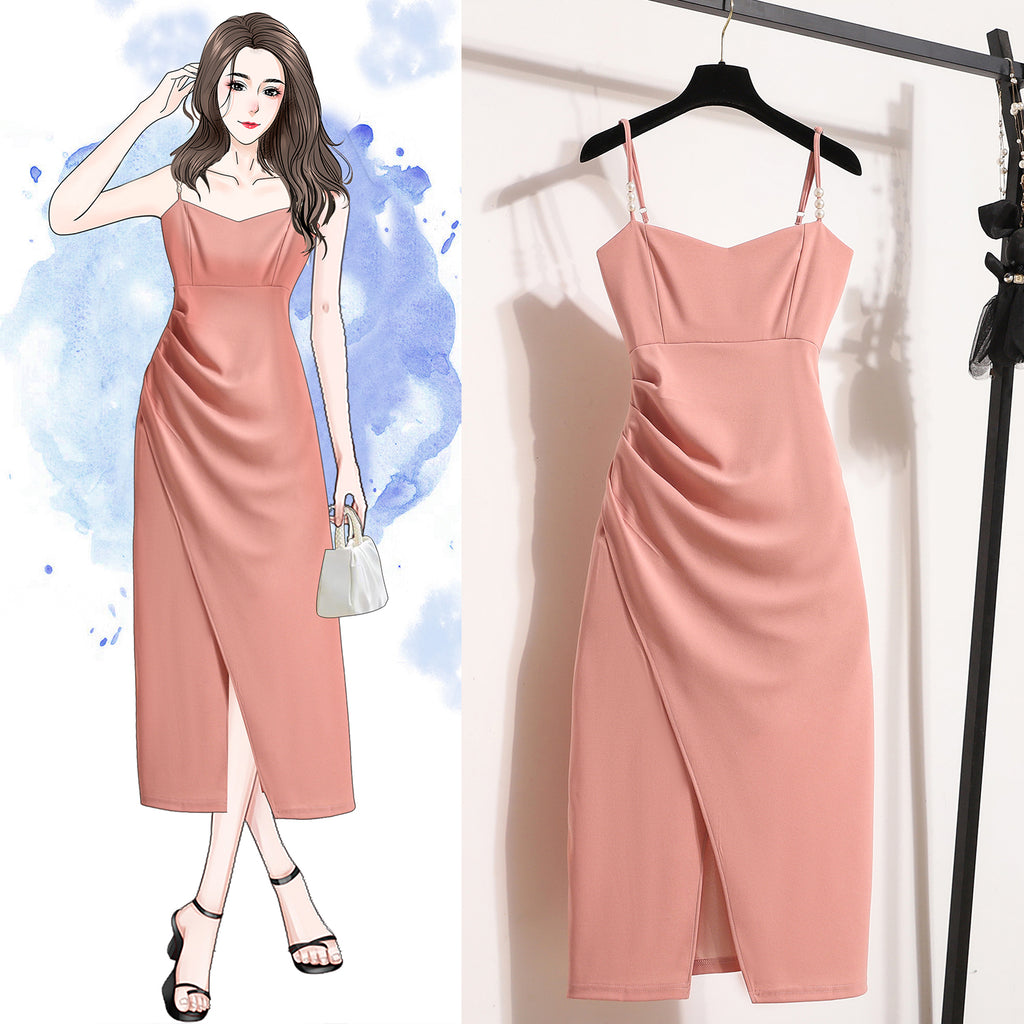 Plus Size Pink Bodycon Sleeveless Dress
