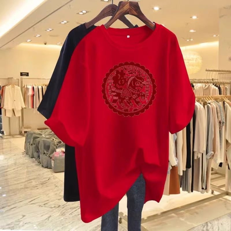 Plus Size Chinese New Year Horse Year T-Shirt