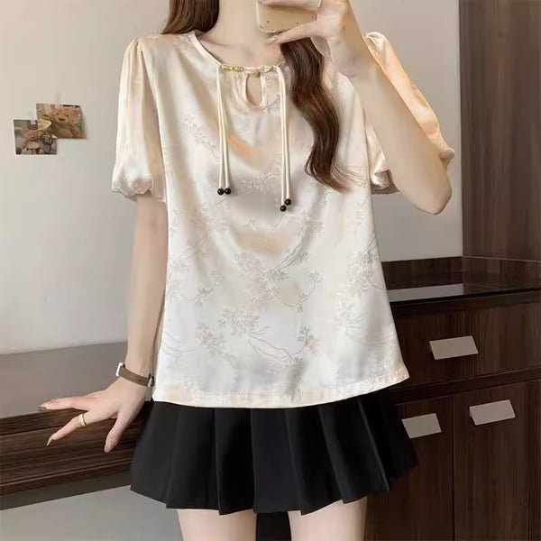 Plus Size Satin Qipao Blouse (EXTRA BIG SIZE)