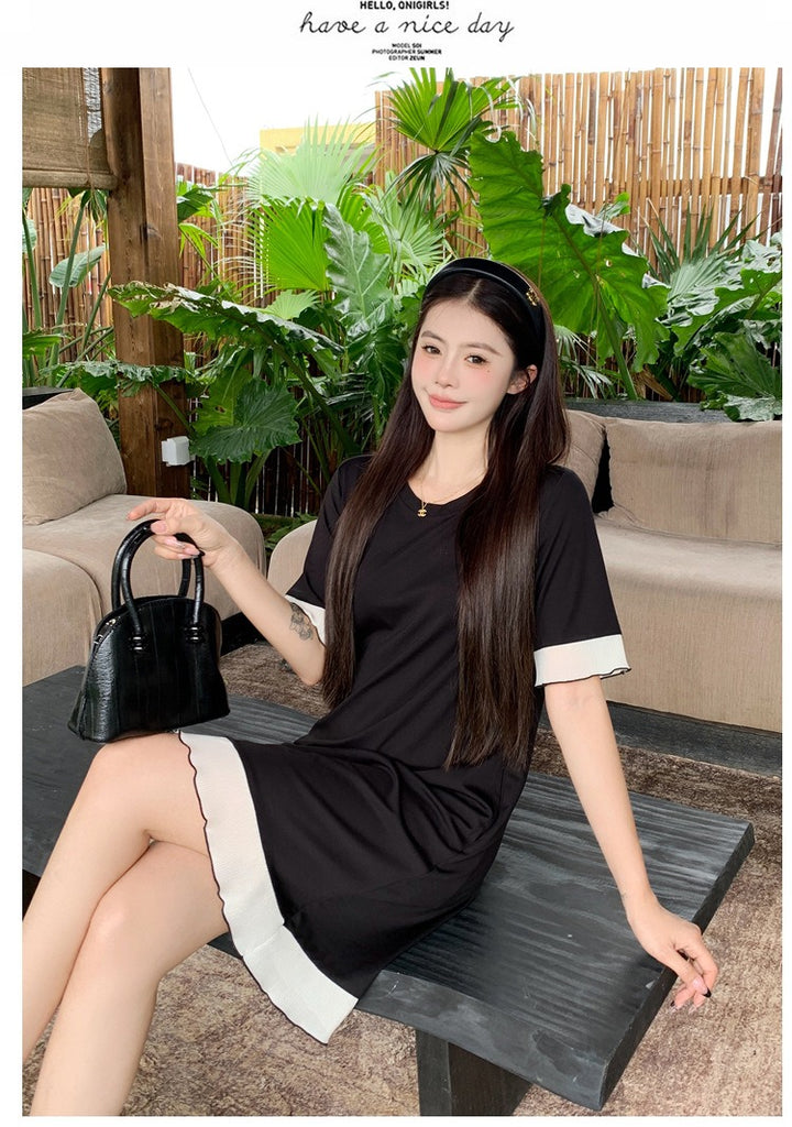 Plus Size Korean Little Black Dress  Pluspreorder