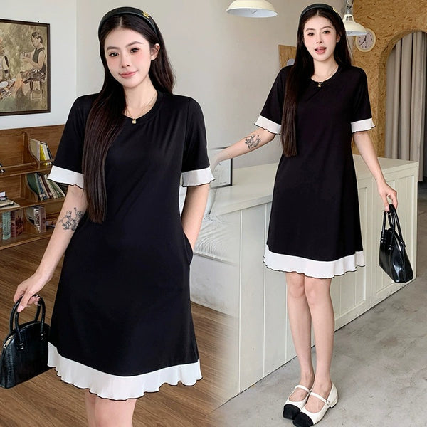 Plus Size Korean Little Black Dress