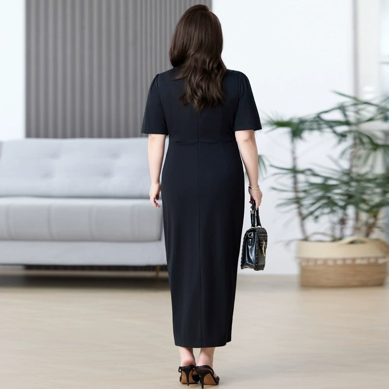 Plus Size Black Chic Pencil Dress (EXTRA BIG SIZE) – Pluspreorder