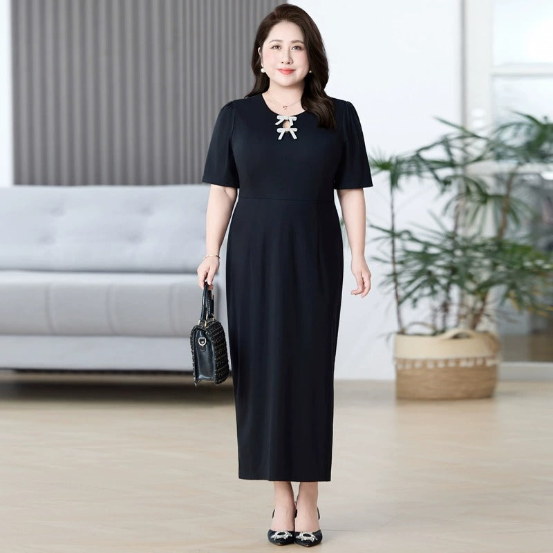 Plus Size Black Chic Pencil Dress