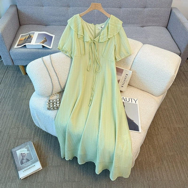 Plus Size Grass Green Dress (EXTRA BIG SIZE)