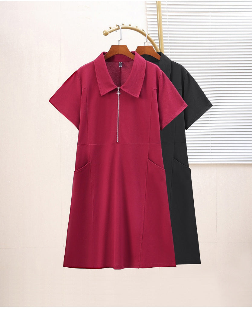 plus size red t shirt dress Plus Size Polo T-Shirt Dress with Pockets (EXTRA BIG SIZE) – Pluspreorder
