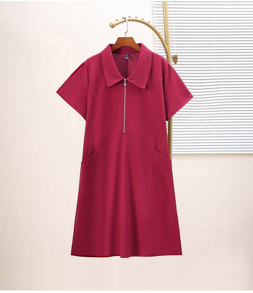 plus size t shirt dress with pockets Plus Size Polo T-Shirt Dress with Pockets (EXTRA BIG SIZE) – Pluspreorder